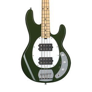 Sterling S.U.B Series Ray4 HH 4-String Electric Bass Guitar, Maple FB, Olive