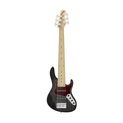 Sadowsky MetroLine 24-Fret Vintage 6-String Swamp Ash Body J/J Bass, Nirvana Black Transparent Satin