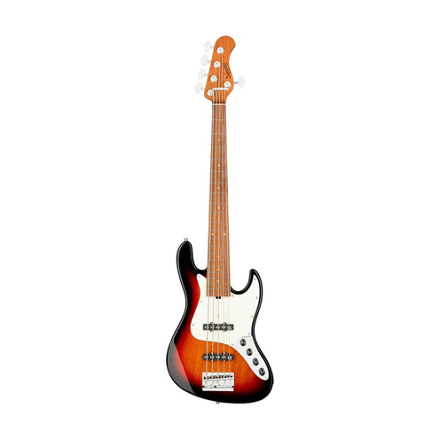 Sadowsky MetroExpress 21-fret Vintage JJ 5-String Bass Guitar, Maple FB, Tobacco Burst