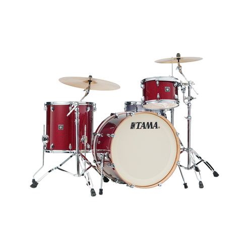 TAMA CK32RZS-DRP Superstar Classic Maple 3-Piece Drum Shell Kit, Dark Red Sparkle