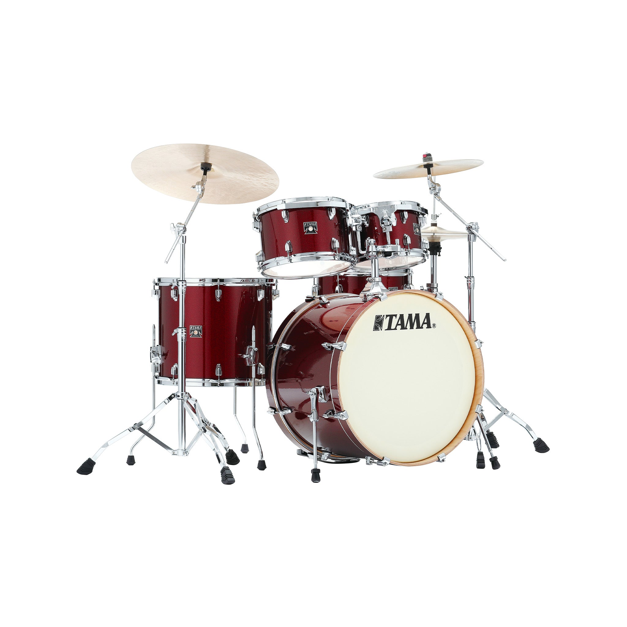 TAMA CK52KRS-DRP Superstar Classic Maple 5-Piece Drum Shell Kit, Dark Red Sparkle