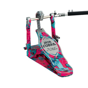 TAMA HP900PWMCS Limited Iron Cobra 900 Marble Coral Swirl Power Glide Twin Pedal w/Case