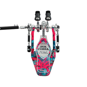 TAMA HP900RWMCS Limited Iron Cobra 900 Marble Coral Swirl Rolling Glide Twin Pedal w/Case