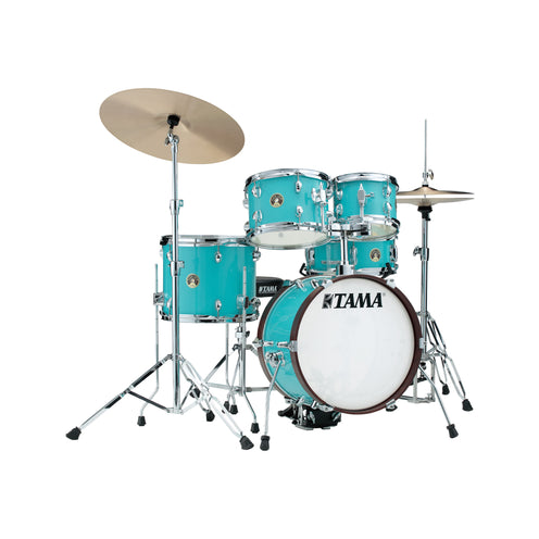 TAMA LJ56H5-AQB Club-Jam 5-Piece Limited Drum Shell Kit w/Hardware, No Cymbals, Aqua Blue
