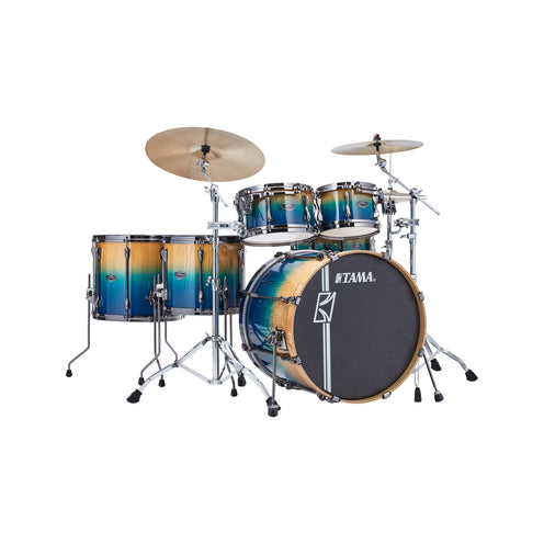 TAMA ML62HZBSP-PFP Limited Superstar Hyper-Drive 6pc Drum Shell Kit, Sapphire Fade Lacebark Pine