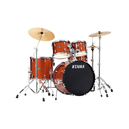 TAMA ST52H6-SCP Stagestar 5-Piece Drum Kit w/ Hardware+Throne, Scorched Copper Sparkle