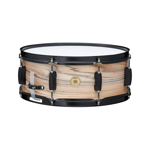 TAMA WP1455BK-NZW 14x5.5inch Woodworks Snare Drum, Natural Zebrawood Wrap