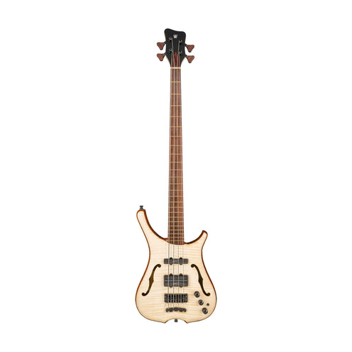 Warwick Masterbuilt Infinity 4-String Bass Guitar, Flamed Maple FB, Natural Oil Finish