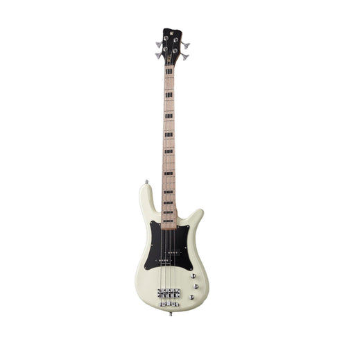 Warwick RockBass Artist Line Adam Clayton 4-String Bass Guitar, Solid Creme White High Polish