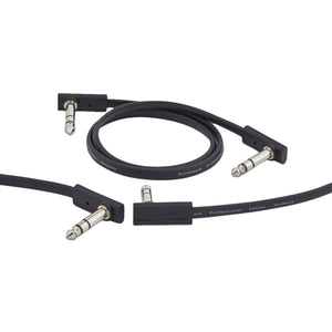 Rockboard by Warwick Flat TRS Cable, 30 cm / 11 13/16 Inch, Black