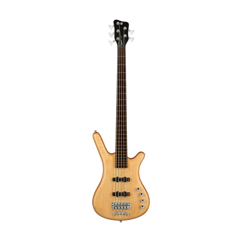 Warwick RockBass Corvette Premium 5-String Bass Guitar, Natural Transparent High Polish