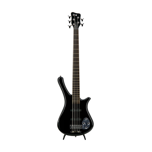 Warwick RockBass Fortress 5-String Bass Guitar, Solid Black High Polish