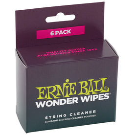 Ernie Ball 4277 Wonder Wipes String Cleaner, 6-Pack