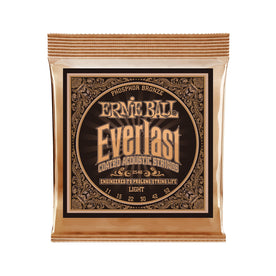 Ernie Ball Everlast Light Coated Phosphor Bronze Acoustic Guitar Strings, 11-52 (P02548)