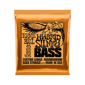 Ernie Ball Hybrid Slinky Nickel Wound Electric Bass Strings, 45-105