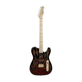 Fender James Burton Telecaster Electric Guitar w/Case, Maple Neck, Red Paisley Flames