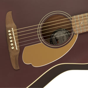 Fender California Malibu Player Small-Bodied Acoustic Guitar, Walnut FB, Burgundy Satin