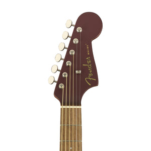 Fender California Malibu Player Small-Bodied Acoustic Guitar, Walnut FB, Burgundy Satin