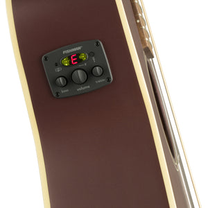 Fender California Malibu Player Small-Bodied Acoustic Guitar, Walnut FB, Burgundy Satin