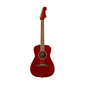 Fender California Malibu Classic Small-Bodied Acoustic Guitar w/Bag, Hot Rod Red Metallic