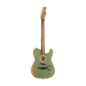 Fender American Acoustasonic Telecaster Guitar w/Bag, Ebony FB, Seafoam Green