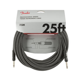 Fender Professional Series Instrument Cable, 25ft, Grey Tweed