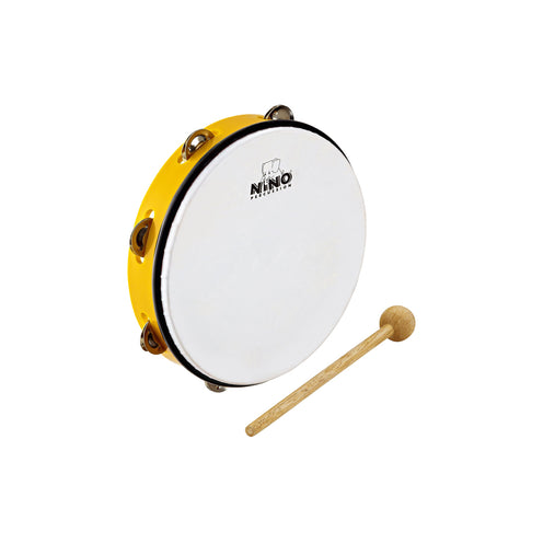NINO Percussion NINO24Y 10inch ABS Jingle Drum, Yellow