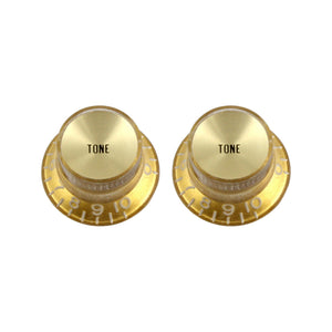 Allparts PK-0182-032 Gold Tone Reflector Knobs, Set of 2