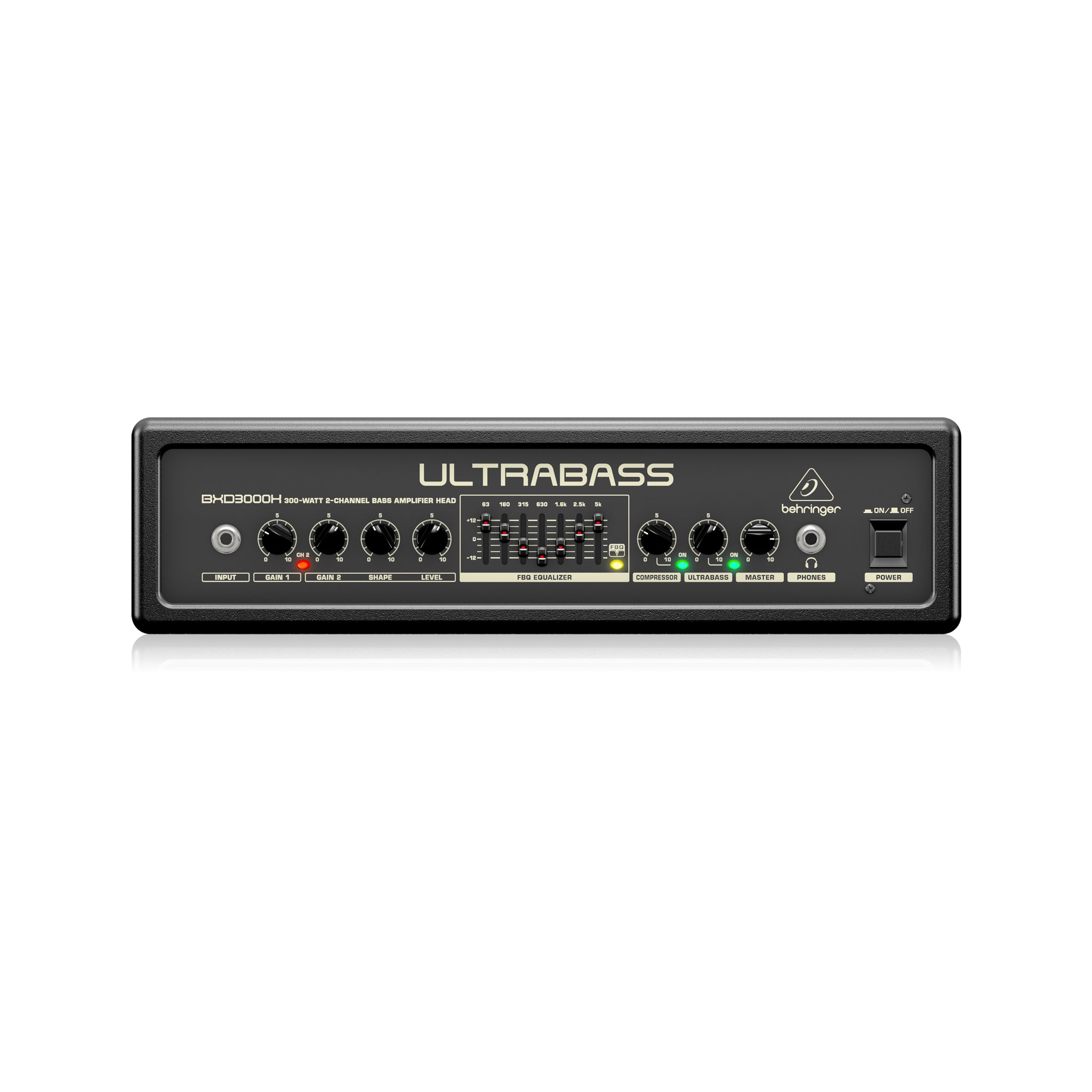 Behringer BXD3000H Ultrabass 300W 2-Channel 7-Band FBQ Equalizer Bass Amplifier Head