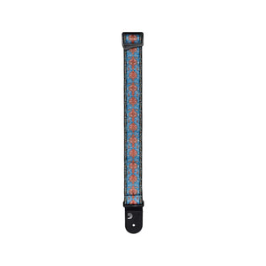 D'Addario Eco-Comfort Jacquard Woven Guitar Strap, Blue/Orange