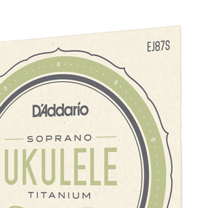 D'Addario EJ87S Titanium Ukulele Strings, Soprano
