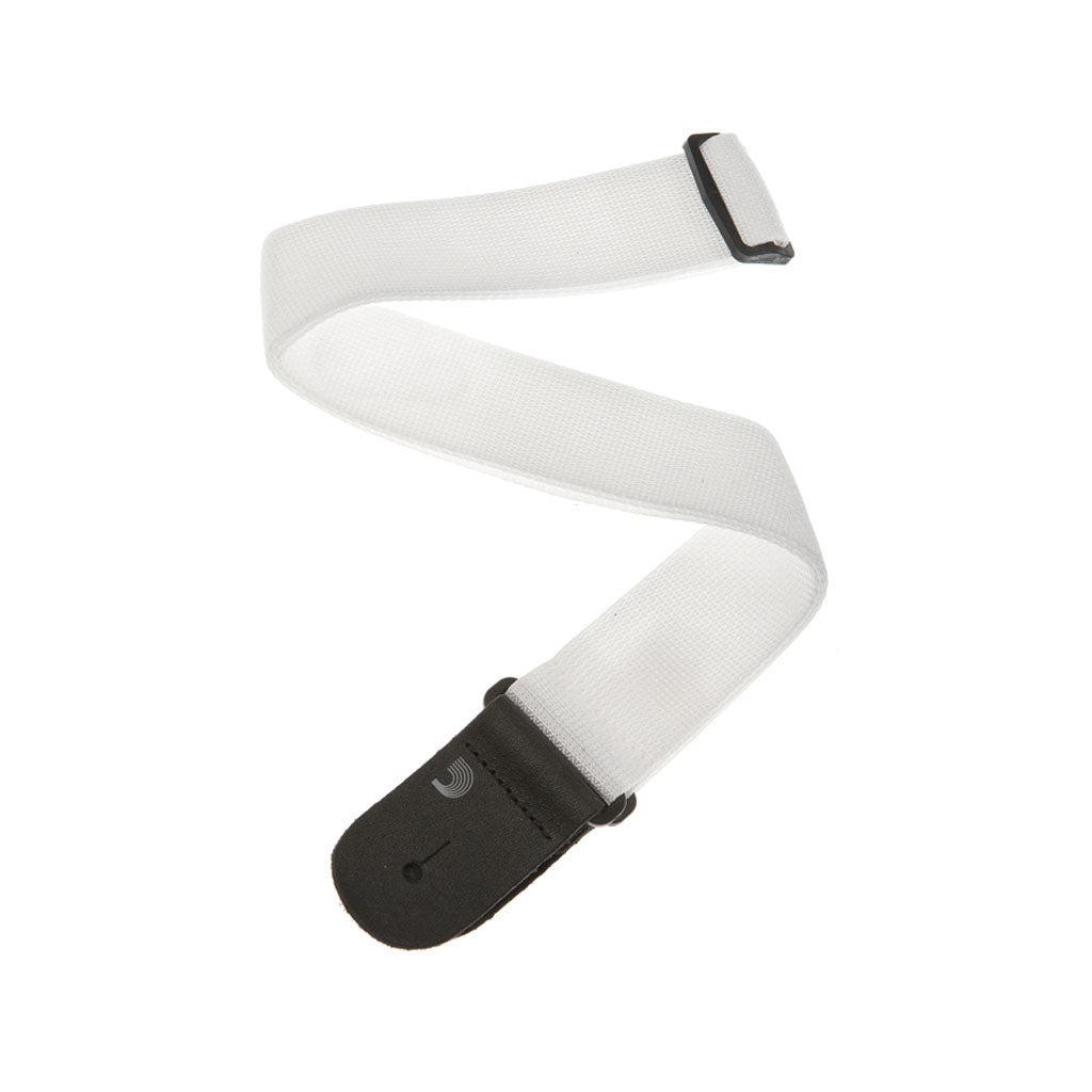 D'Addario PWS108 50mm Polypropylene Guitar Strap, White