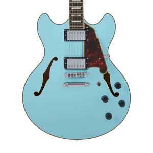D'Angelico Premier DC Semi-Hollowbody Electric Guitar w/Stopbar Tailpiece, Sky Blue