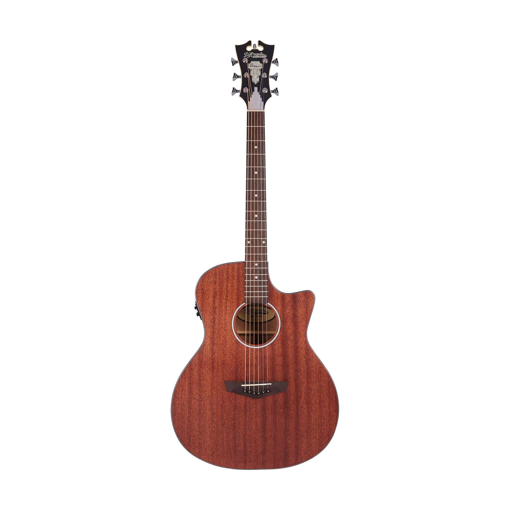 D'Angelico Premier Gramercy LS Grand Auditorium Acoustic Guitar, Mahogany Satin