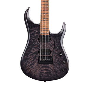 Ernie Ball Music Man JP15 Electric Guitar, Roasted Maple FB, Translucent Black Quilt
