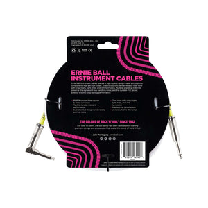 Ernie Ball 10ft Straight Angle Inst Cable White
