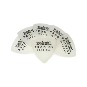Ernie Ball 2.0mm Shield Prodigy Guitar Picks, 6-Pack, White