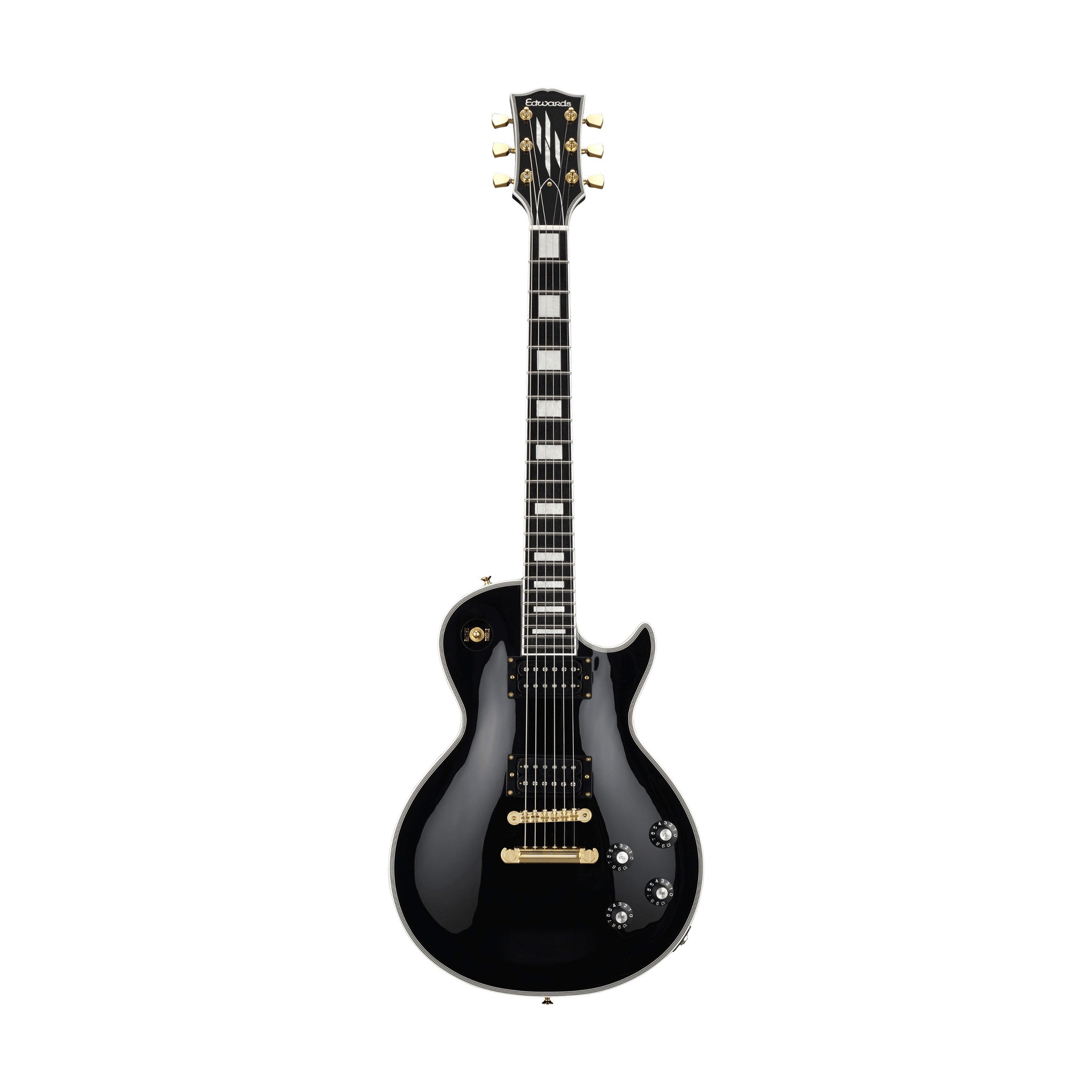 Edwards E-LPC-BK Electric Guitar, Ebony FB, Black