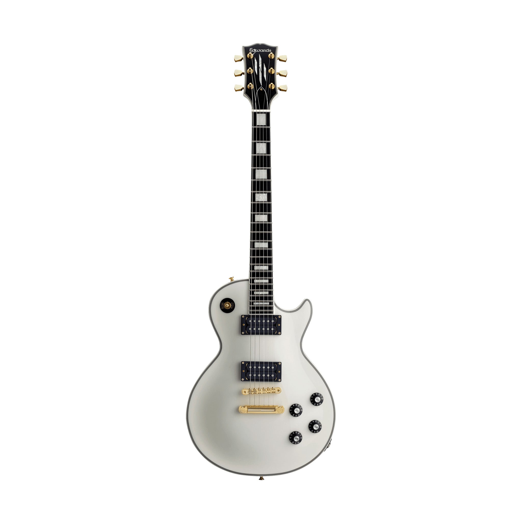 Edwards E-LPC-WH Electric Guitar, Ebony FB, White