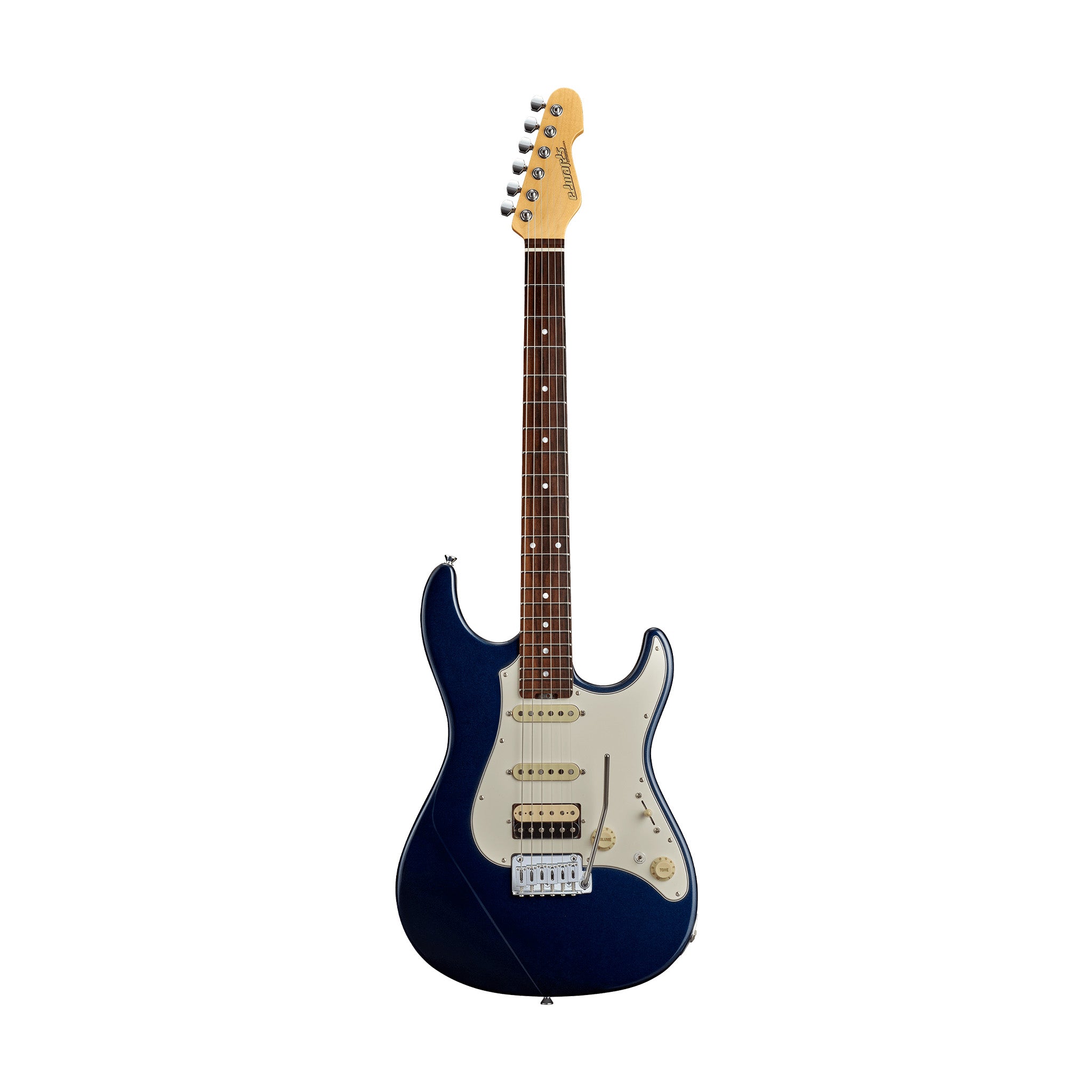 Edwards E-SNAPPER-AL/R-DMB Electric Guitar, RW FB, Deep Metallic Blue / Antique White 3P PG