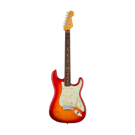 Fender American Ultra Stratocaster Electric Guitar, RW FB, Plasma Red Burst