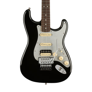 Fender American Ultra Luxe Stratocaster Floyd Rose HSS Electric Guitar, RW FB, Mystic Black