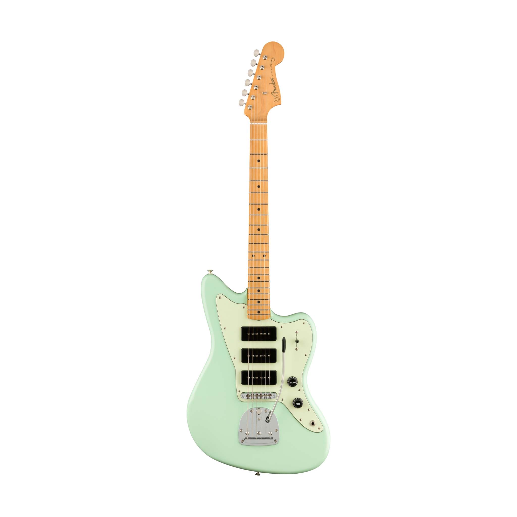 Fender Noventa Jazzmaster Electric Guitar, Maple FB, Surf Green