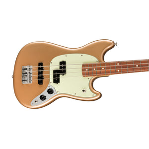 Fender Player Mustang PJ Bass Guitar, Pau Ferro FB, Firemist Gold