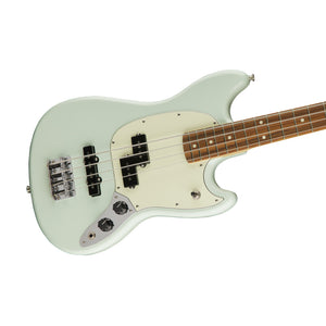 Fender Mustang PJ Bass Guitar, Pau Ferro FB, Sonic Blue