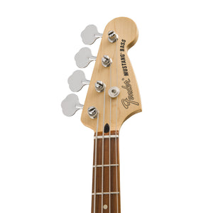 Fender Mustang PJ Bass Guitar, Pau Ferro FB, Sonic Blue