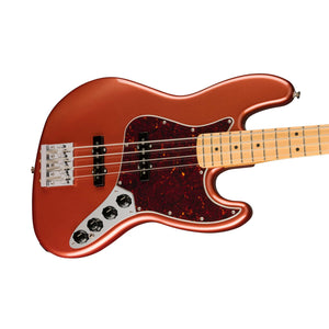 Fender Player Plus Jazz Bass Guitar, Maple FB, Aged Candy Apple Red