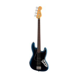 Fender American Professional II Fretless Jazz Bass Electric Guitar, RW FB, Dark Night