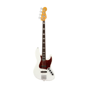 Fender American Ultra Jazz Bass Guitar, RW FB, Arctic Pearl