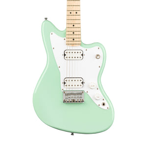 Squier Mini Jazzmaster HH Electric Guitar, Maple FB, Surf Green